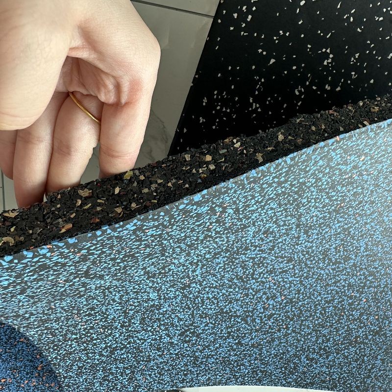 Composite Speckled Gym Rubber Tile - Multi Color suppliers Composite Speckled Gym Rubber Tile - Multi Color suppliers