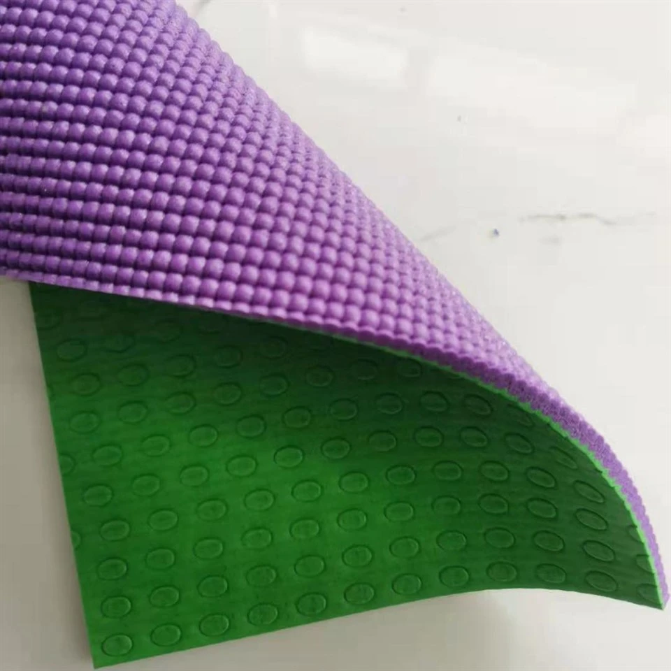 PVC YOGA MAT WITH DOUBLE-COLOR